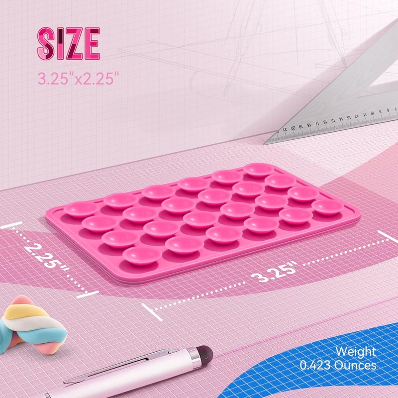 CERLINK ملصق حامل هاتف سيليكون مع شفط لحمل الهاتف بدون استخدام اليدين، ملحقات الهاتف للفيديو متوافق مع المرآة، الحمام (وردي) - Image 2