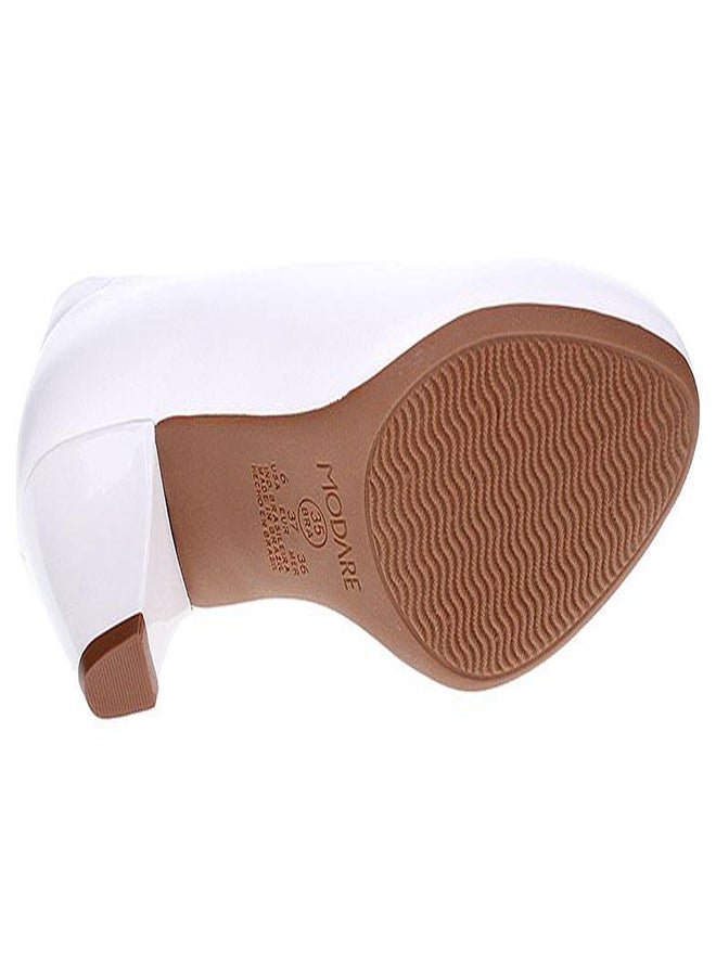 MODARE Solid Slip-On Block Heel Shoes - Image 3