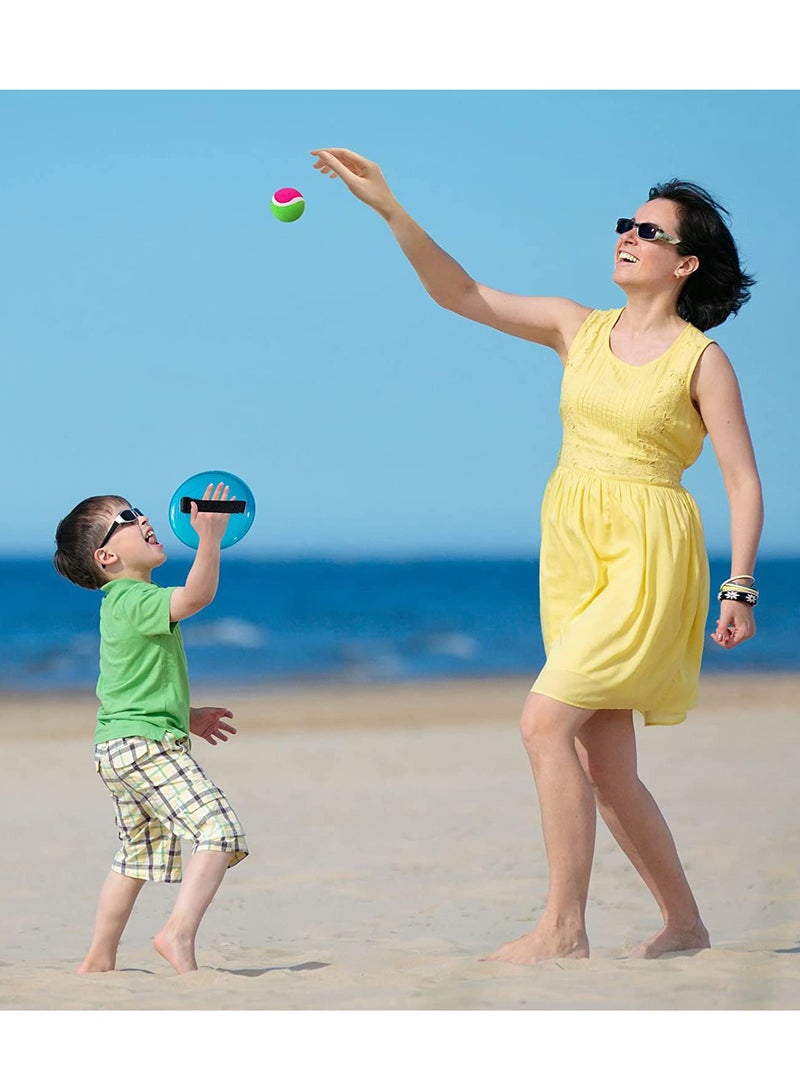 SOLARAE Catch Ball Game Set, Classic Outdoor Games, Beach Games, Backyard Games, Suitable for Kids Ideal Sports, 2 Paddles and 2 Balls - Image 3