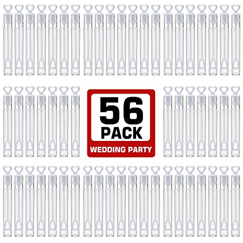 MAPIXO 56 Pack Mini White Heart Bubble Wands- Perfect Bubble Toy Ideal Party Favors for Weddings Support and Anniversaries, Valentine's Day, Family Reunion, Special Festival Gift for Couple, boy and Girl - Image 2