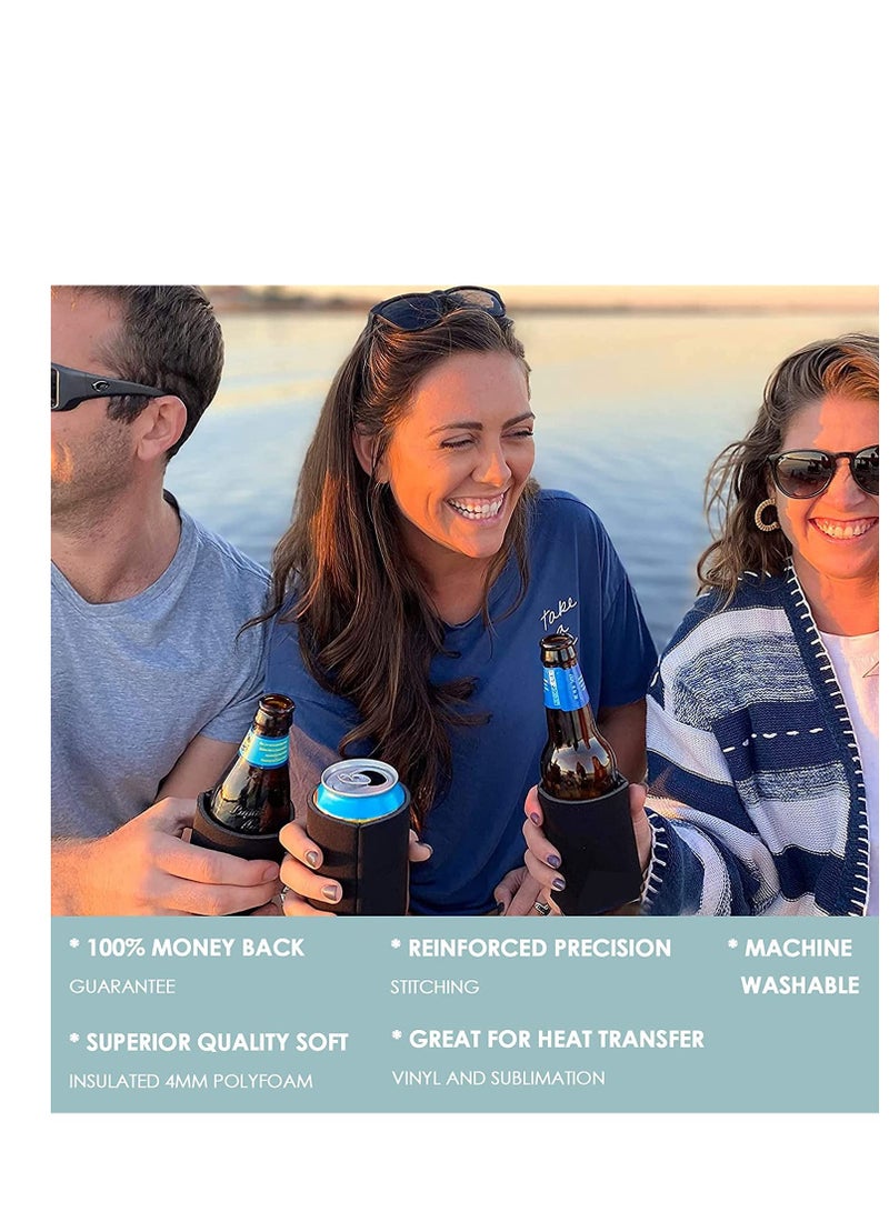 SOLARAE Insulated Beer Can Cooler Sleeves for Soda Cans & Bottles - Reusable, Collapsible Drink Covers for Home, Office, Bars, Birthdays, Weddings, and Party Favors. - Image 2