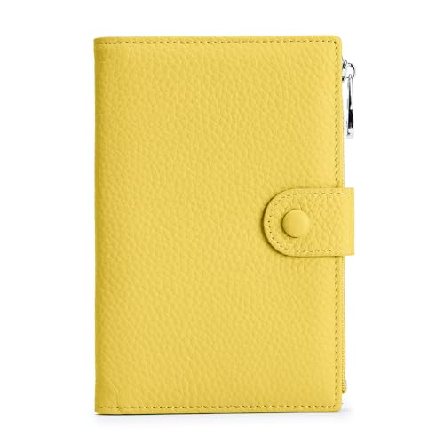 EutDett Leather Passport Holder for Women Slim RFID Blocking Travel Wallet Compact Passport Wallet with Zippered Coins Pocket and SIM Slots Ladies Passport Cover Case - Image 1