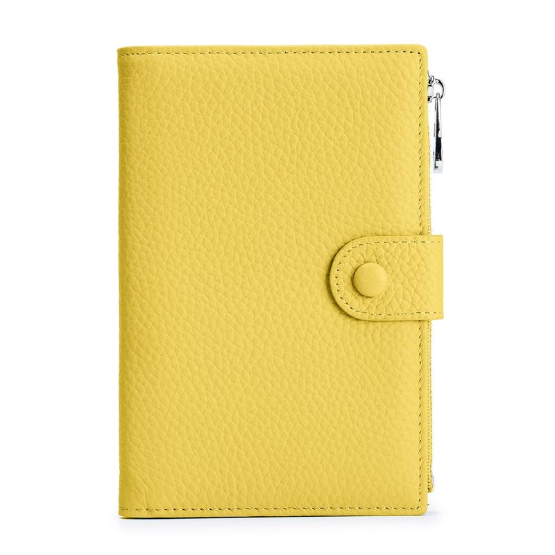 EutDett Leather Passport Holder for Women Slim RFID Blocking Travel Wallet Compact Passport Wallet with Zippered Coins Pocket and SIM Slots Ladies Passport Cover Case - Image 2