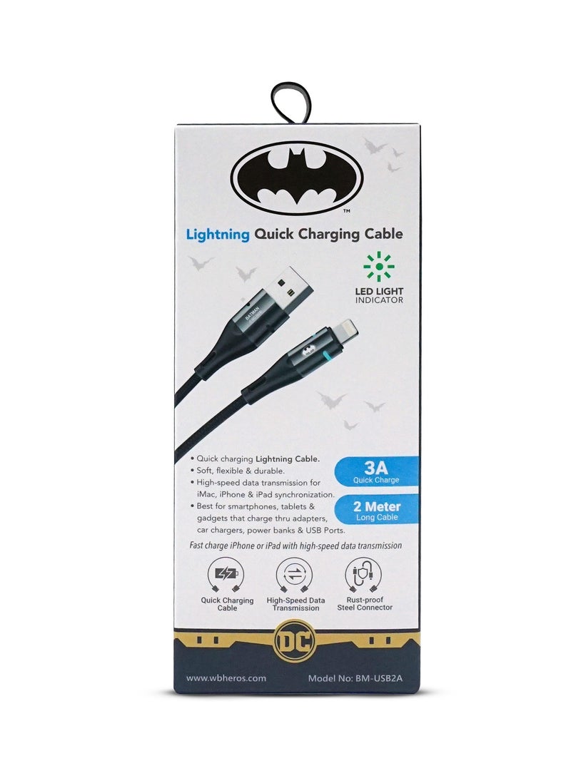Batman 2 Meter Lightning Quick Charging Cable - Image 5