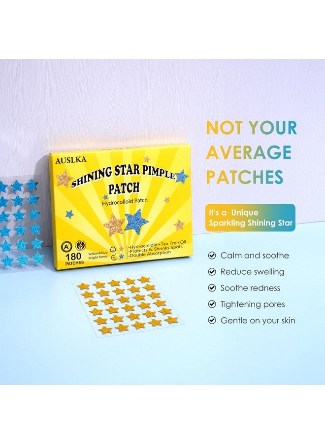 أوسلكا رقعة علاج البثور من Shining Star - رقعة مائية لتغطية البثور والبقع، رقعة علاج البثور لطيفة، ملصقات موضعية للوجه والبشرة (180 قطعة) - Image 2