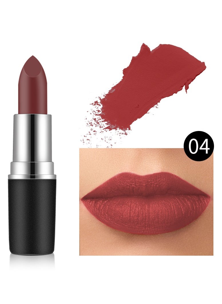 Vibely Vibely Velvet Matte Lipstick: Rich, Bold Color with a Soft Matte Finish Waterproof, Long-Lasting & Flawless Velvet Lips, One Size 04#  - Image 1
