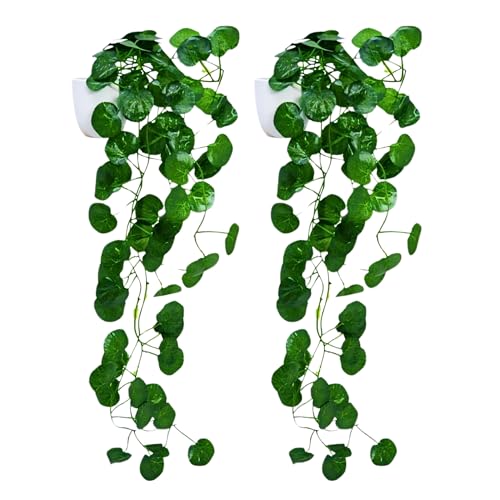 fancymart Artificial Vine Plant Falling with Pot: Pack of 2 (Natural Touch & Feel) - Home Décor and Office Decor with Small Size Pot - Small Faux Plants for Home Decor - Size 45 X 17 X 7 CM - Image 3