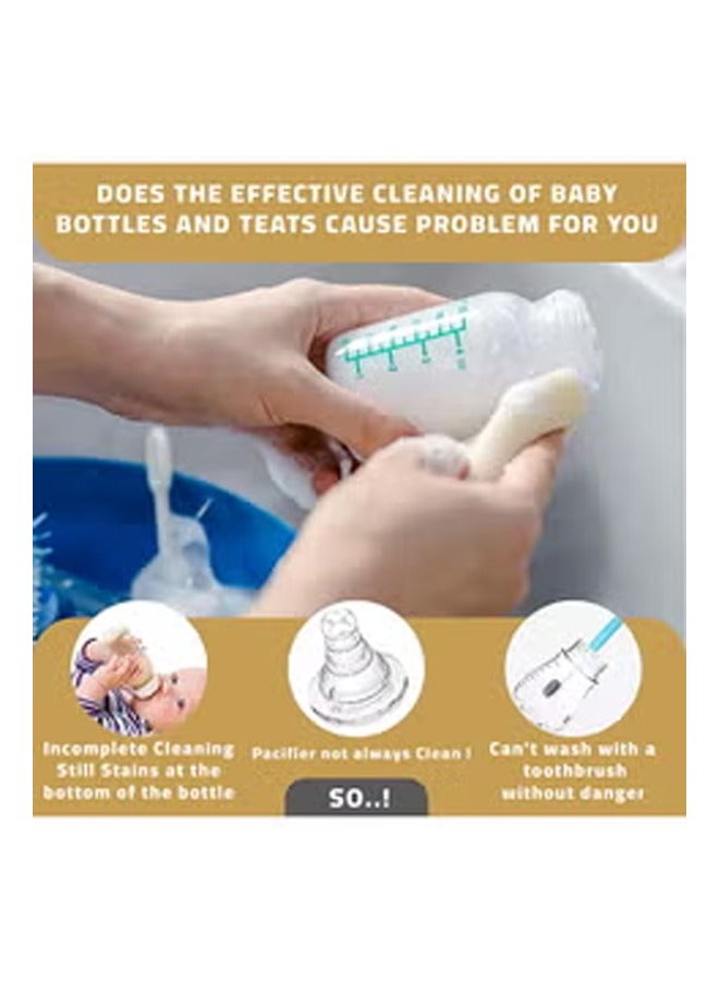 LO.BABY.VE Silicone Bottle Brush Set, 3‑in‑1 Baby Bottle Cleaning Brushes, BPA‑Free, for Bottles, Nipples and Straws - Image 5
