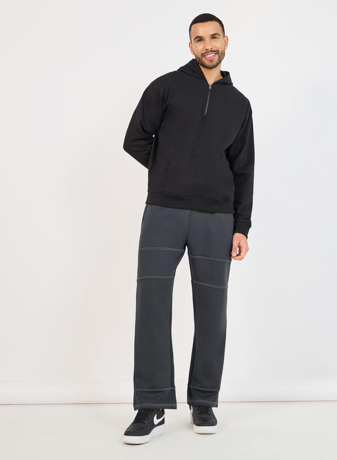 Styli Twin Needle Contrast Stich Oversized Joggers  - Image 2
