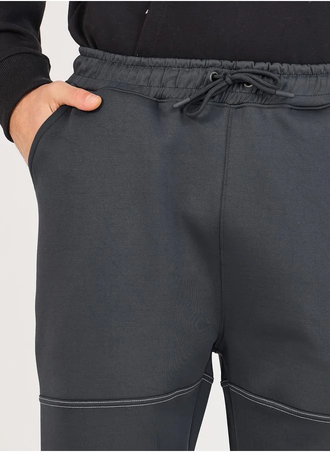 Styli Twin Needle Contrast Stich Oversized Joggers