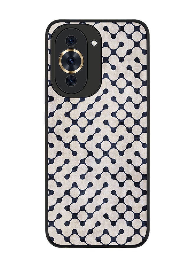 Stylizedd Rugged Black edge case for Huawei nova 10 Pro Slim fit Soft Case Flexible Rubber Edges Anti Drop TPU Gel Thin Cover - Connect The Dots (White) - Image 1