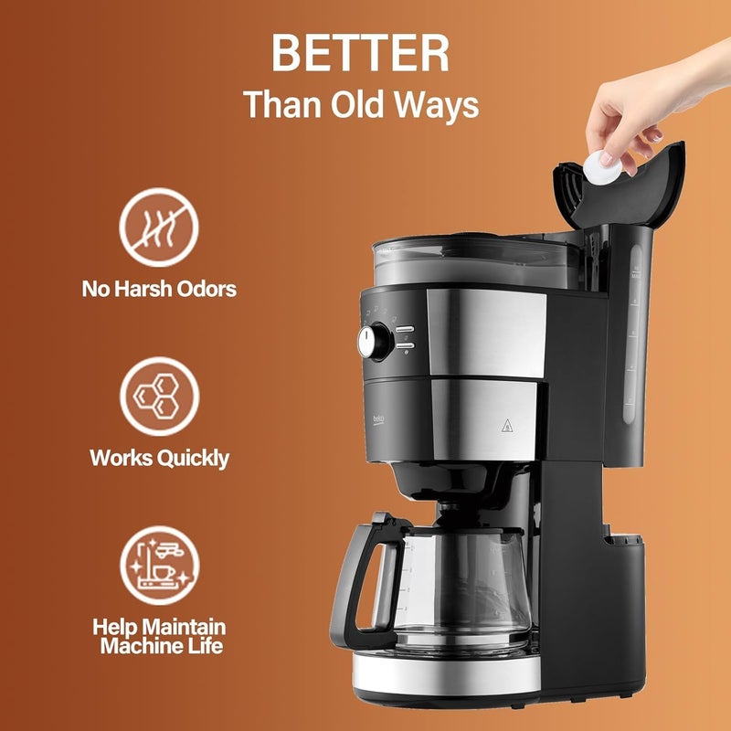 YOOJ® 24 Count Coffee Machine Descaler Tablets, Safe & Gentle Formula, Remove Limescale, Deep Cleaning, Coffee Maker Cleaning Tablets for All Major Brands- Keurig, Nespresso, Ninja, Delonghi, Breville - Image 3