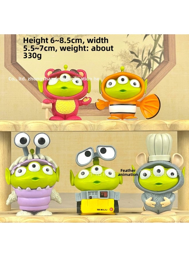 Loquat Swim Stitch Hand-held  Stitch Doll Blind Box Twisted Egg Doll Machine Ornaments Generation-Color:5 Styles-three-eyed Stitch-bag - Image 1