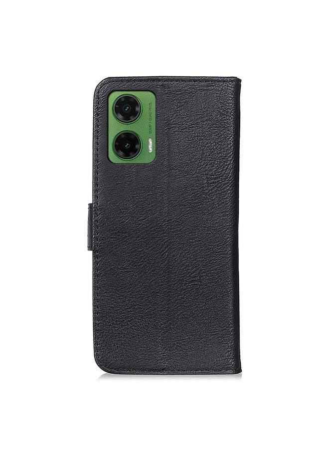 اس-توب جراب لهاتف موتورولا موتو جي 35 5 جي - جراب هاتف خزنة من جلد البقر بتصميم قابل للطي - Image 3