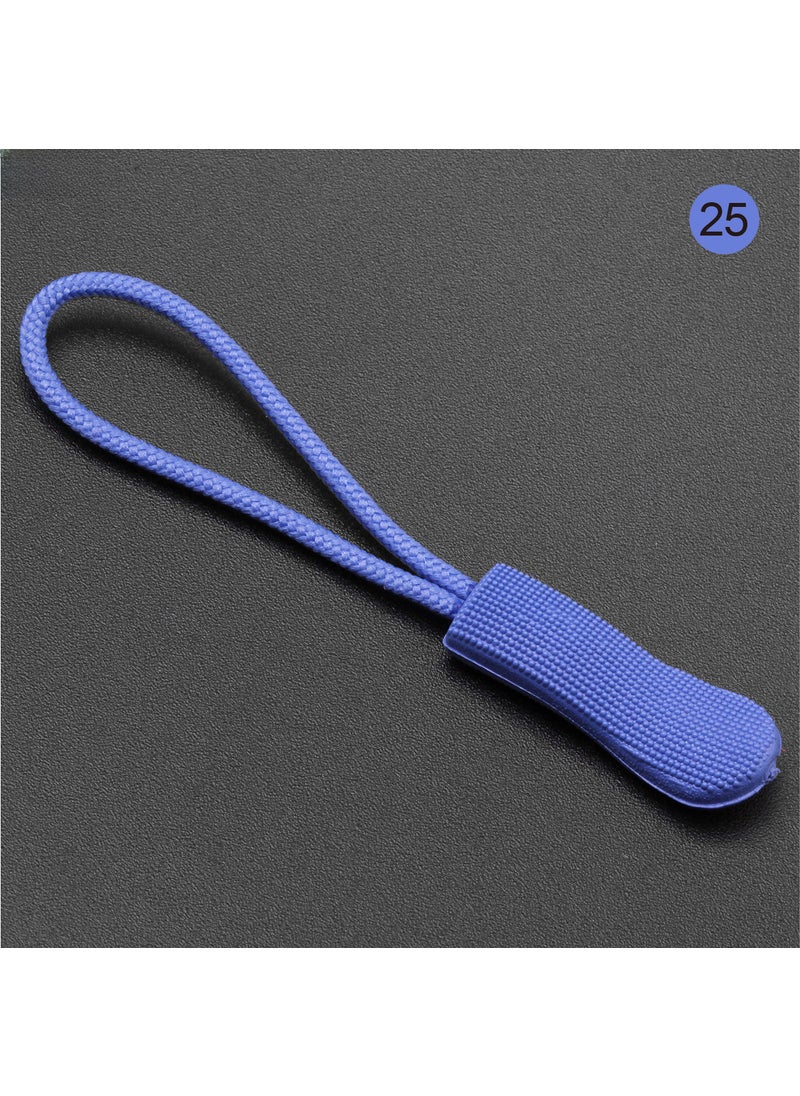 Generic TPU Zipper Pulls Cord Zip Tags for Bags 25# Blue 