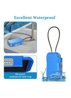 Excefore Portable Safe Box, Combination Security Case LockBox with Code, Waterproof Anti-Theft Safe Lockbox, with Removable Chain, Portable Lock Box for Car Dorm Beach Hotel Personal Items Safe  - Image 2