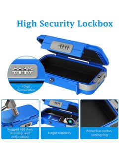 Excefore Portable Safe Box, Combination Security Case LockBox with Code, Waterproof Anti-Theft Safe Lockbox, with Removable Chain, Portable Lock Box for Car Dorm Beach Hotel Personal Items Safe  - Image 4