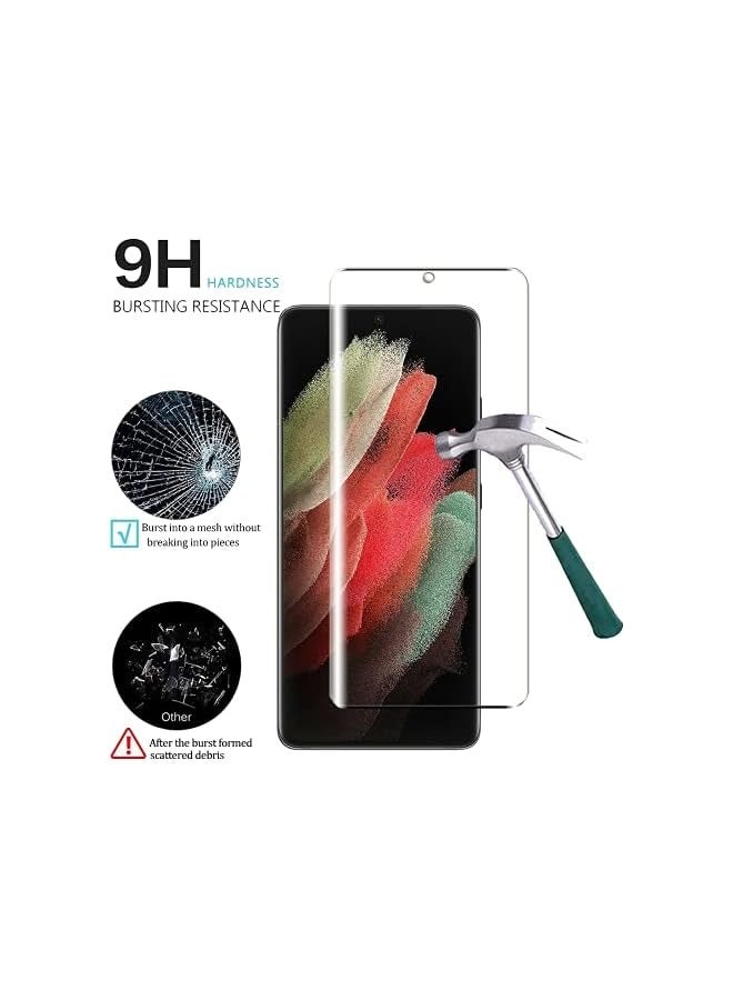 PROMASS [2+2 Pack] for Galaxy S21 Ultra 5G Screen Protector Tempered Glass with，2 Pack Camera Lens Protector，Full Coverage 9H hardness HD Anti-scratch Shatter-proof - Image 3