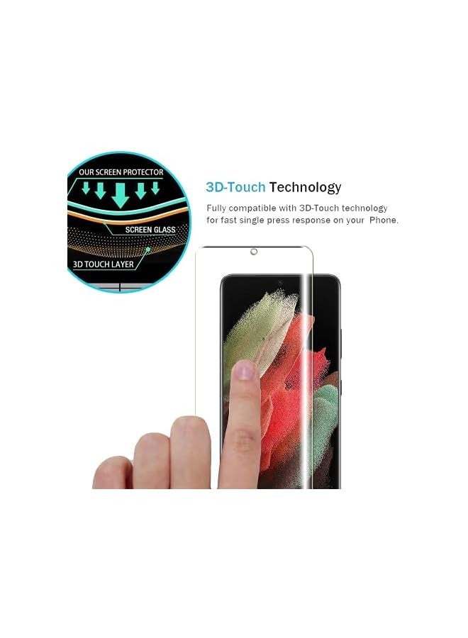 PROMASS [2+2 Pack] for Galaxy S21 Ultra 5G Screen Protector Tempered Glass with，2 Pack Camera Lens Protector，Full Coverage 9H hardness HD Anti-scratch Shatter-proof - Image 5