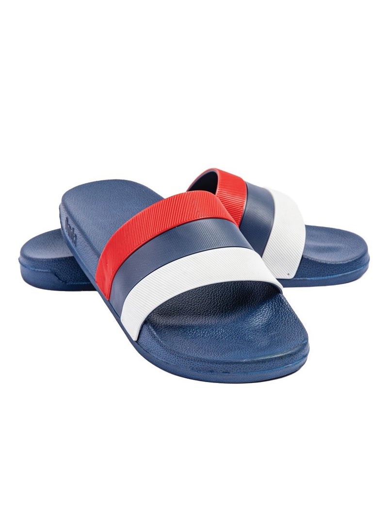 Onda Kayiv Navy & Red Slide Slipper For Men - Image 3