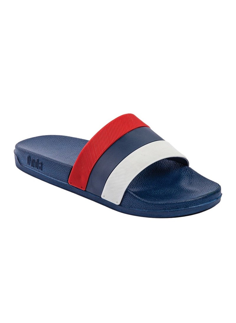 Onda Kayiv Navy & Red Slide Slipper For Men - Image 2