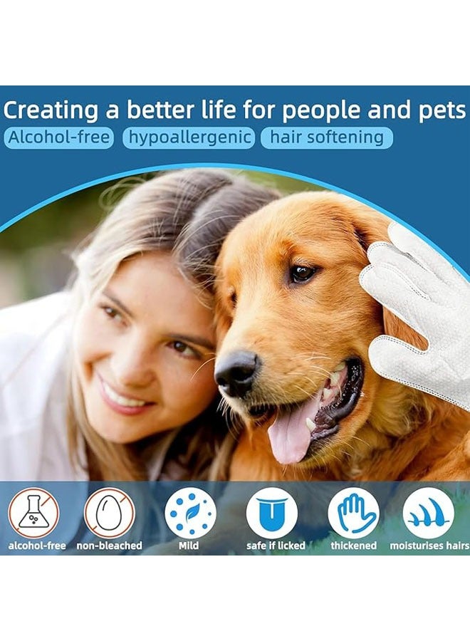 Pet Cleaning Gloves And Wipes, Cat And Dog Pet Wipes, Pet Grooming, Decontamination, Disinfection, Deodorizing Glove Wipes 1 pack (10 pieces) - Image 5