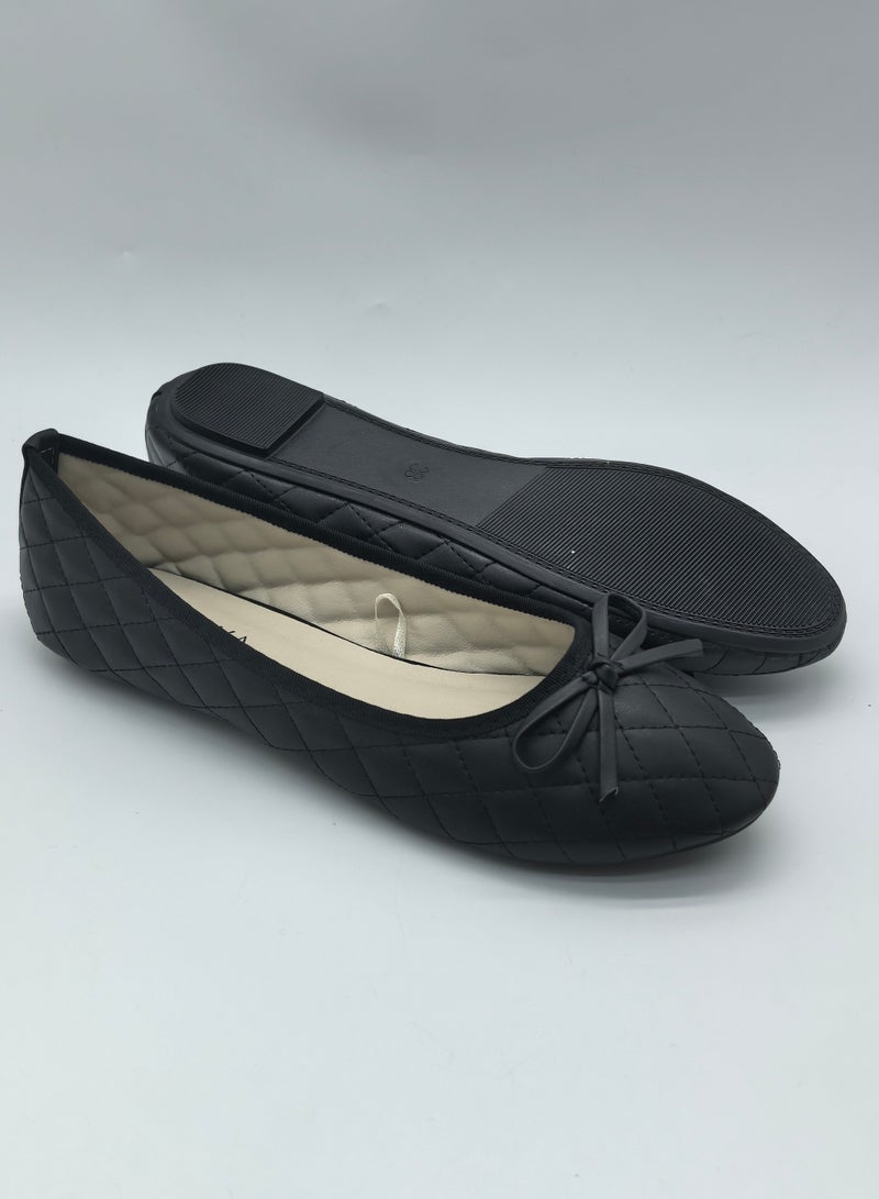Women's Round Toe Ballet Flats Soft Faux Leather Bow Knot Casual Women's Slip  flat Shoes