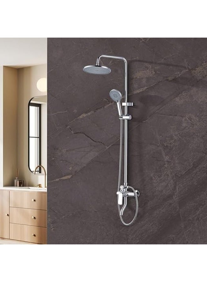 AFN Rainfall Shower System Wall Mounted Bathroom Shower Set with Hand Shower Mixer Tap Adjustable Height Shower Column Modern Bath Fixture - Image 1