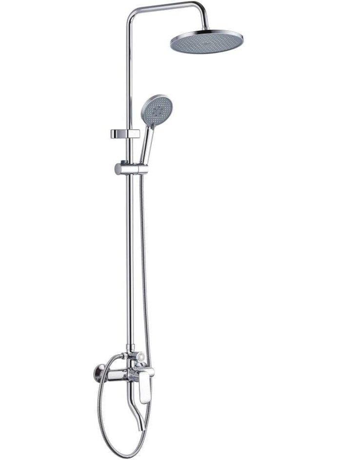AFN Rainfall Shower System Wall Mounted Bathroom Shower Set with Hand Shower Mixer Tap Adjustable Height Shower Column Modern Bath Fixture - Image 2