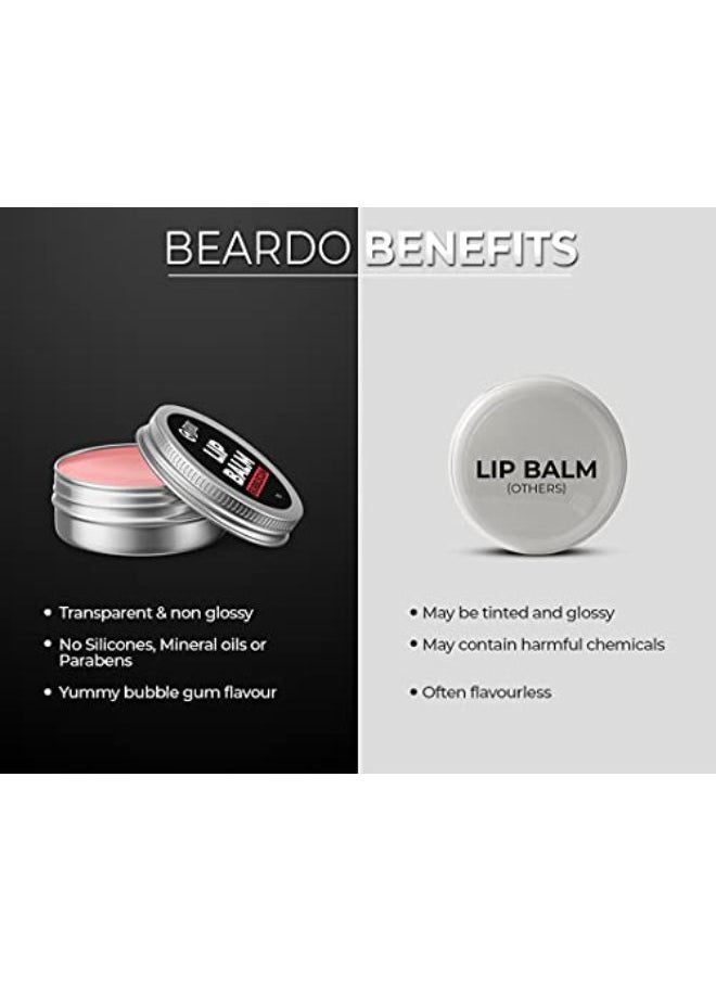 BEARDO - Bubblegum Lip Balm For Men 7 Gm | For Soft Kissable Lips | Lip Care For Dry, Cracked And Chapped Lips | Lip Repair & Protection - Image 1
