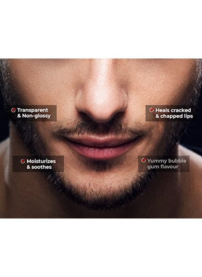 BEARDO - Bubblegum Lip Balm For Men 7 Gm | For Soft Kissable Lips | Lip Care For Dry, Cracked And Chapped Lips | Lip Repair & Protection - Image 1