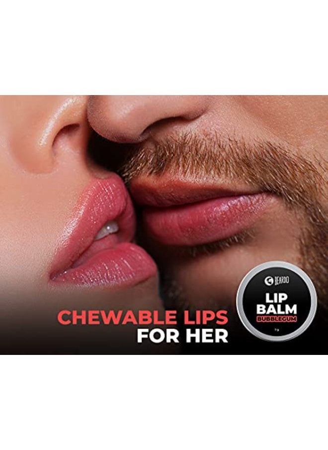 BEARDO - Bubblegum Lip Balm For Men 7 Gm | For Soft Kissable Lips | Lip Care For Dry, Cracked And Chapped Lips | Lip Repair & Protection - Image 1