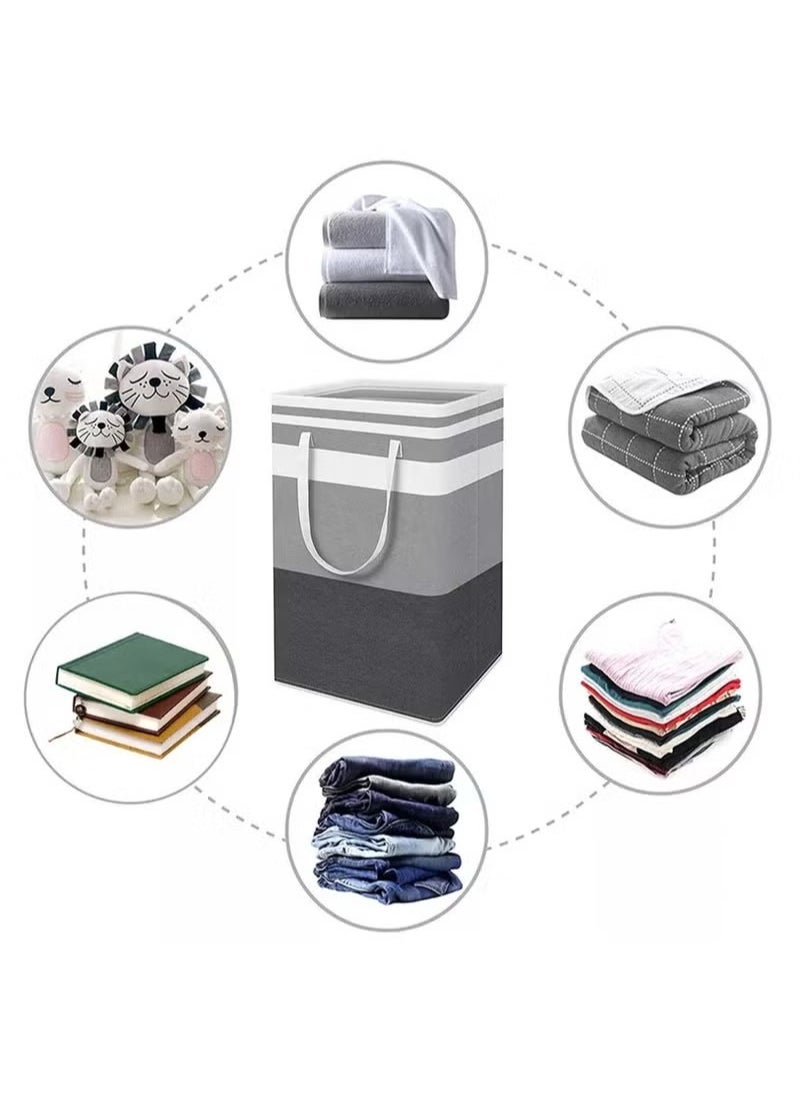 2 Pack Laundry Basket, Collapsible Laundry Bag with Easy Carry Handles, Freestanding Laundry Hamper for Clothes, Blankets, Cushions