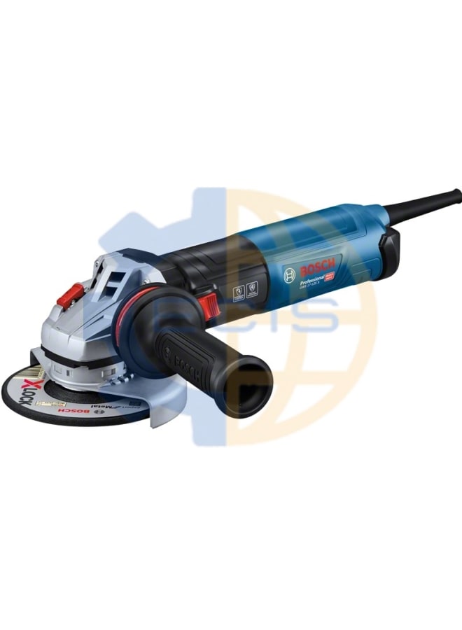 BOSCH 5-inch 1700-watt angle grinder with vibrating handle and protection filter, GWS 17-125 S, German Bosch speeds