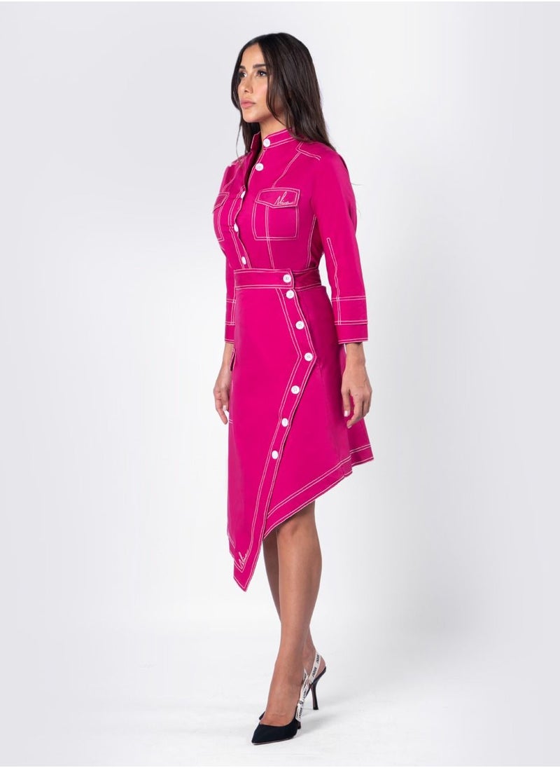 NIVA FASHION HOUSE Asymetric Stitch Detailing Skirt  - Image 4