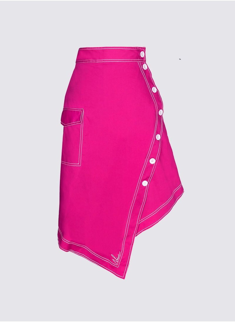 NIVA FASHION HOUSE Asymetric Stitch Detailing Skirt  - Image 1