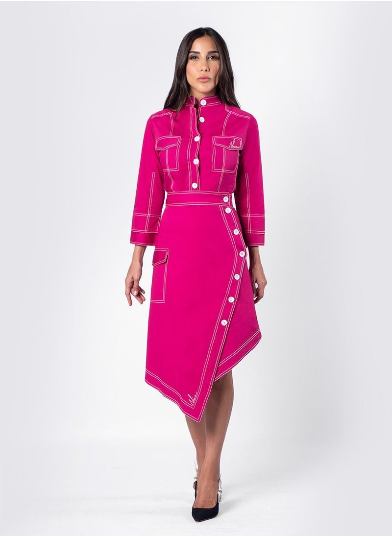 NIVA FASHION HOUSE Asymetric Stitch Detailing Skirt  - Image 2