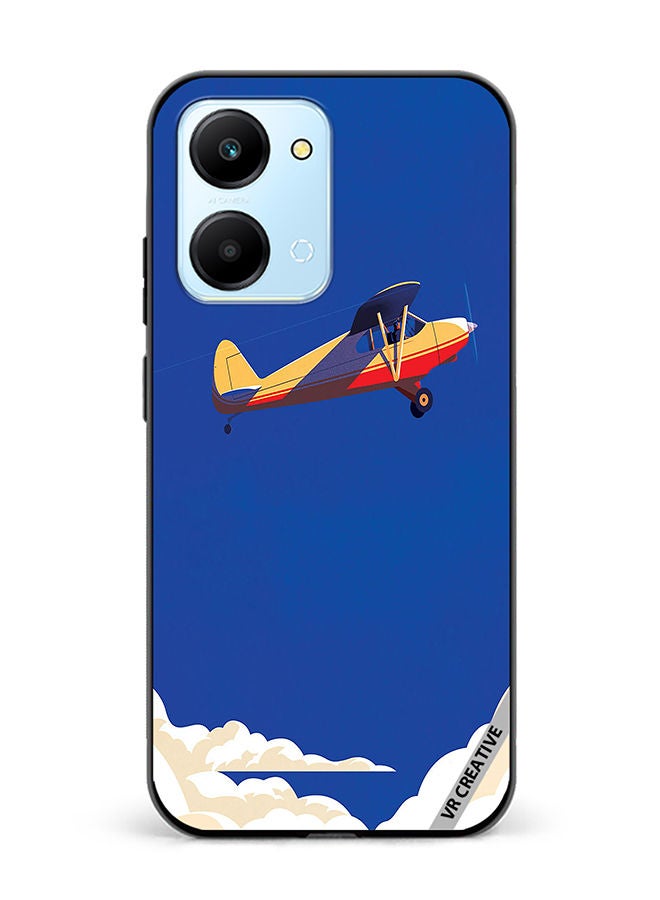 VR CREATIVE Protective Case Cover For Honor Play7T Airplane Design Multicolour - Image 1
