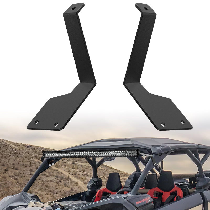 Nilight Light Bar Mounting Brackets for 42 Inch LED Straight Curved Lights UTV Roof Upper Windshield Compatible with Canam Maverick X3 MAX DS RS MR Turbo R 2017 2018 2019 2020 2021 2022 2023 2024 - Image 2