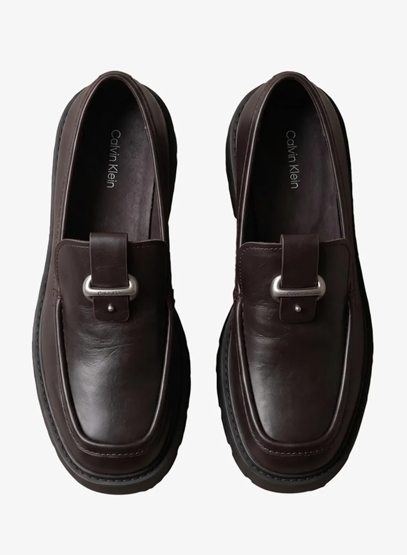 Calvin Klein  Leather Chunky Hardware Loafers for Women | Best Price UAE