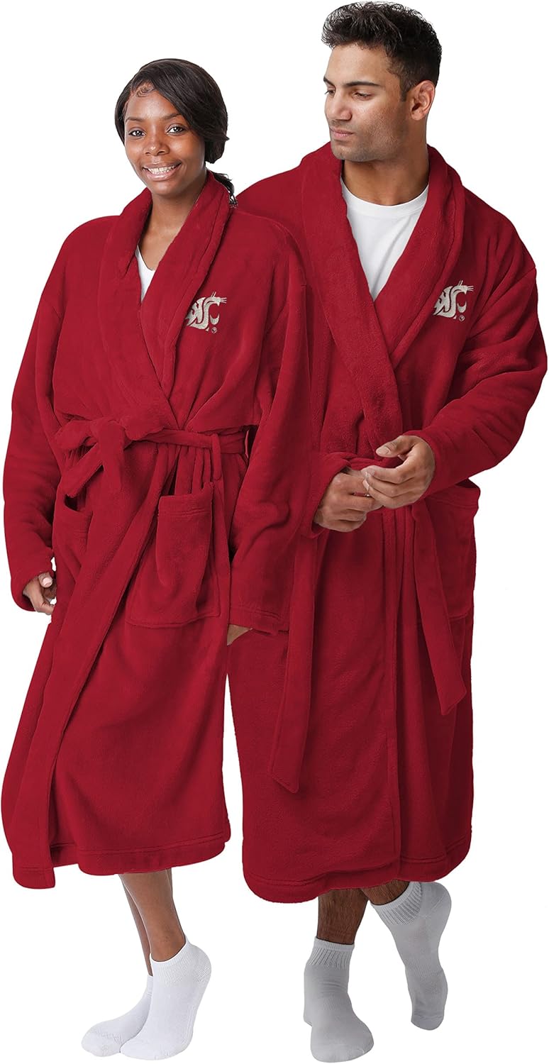 FOCO NCAA unisex-adult Ncaa College Team Logo Soft Lazy Day Robe - Image 1