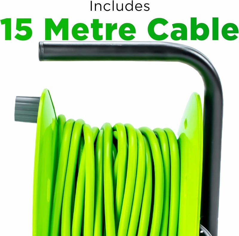 Status 4 Socket Cable Reel | 20m Green Extension Lead | 13A with Thermal Cut Out | Heavy Duty Outdoor Extension Lead | S20M13ACR2 - Image 5