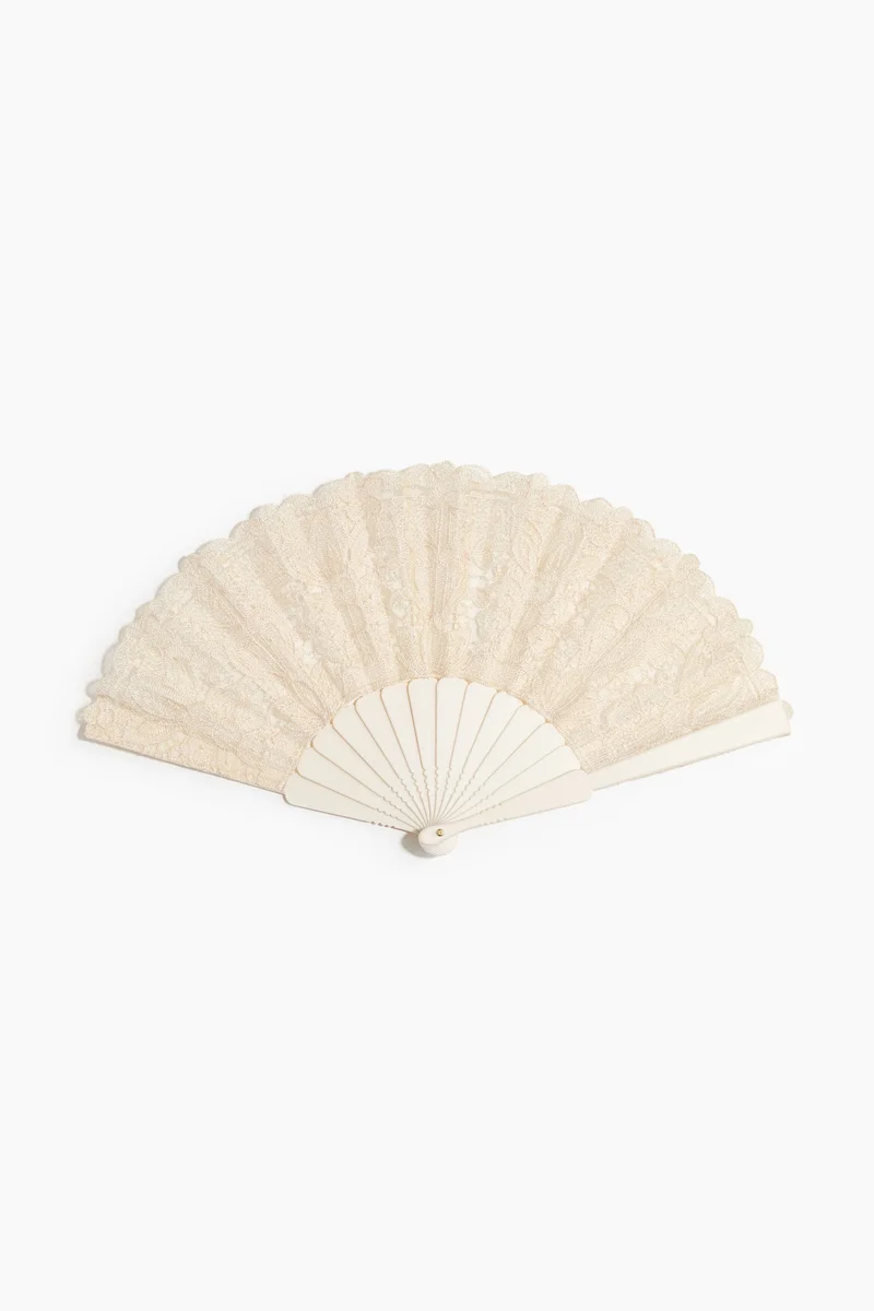 Lace folding fan