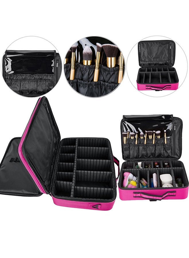 NIBEMINENT Professional Cosmetic Case With Detachable Strap Pink - Image 3