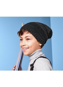 Tchibo Kid Boys Knitted Beanie Hat, Black  - Image 1
