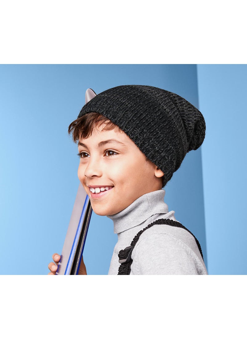 Kid Boys Knitted Beanie Hat, Black - pzsku/ZAB567CAE889573EED74EZ/45/_/1727187817/6682feee-ff5d-45fa-a185-0c0e7b4483ba