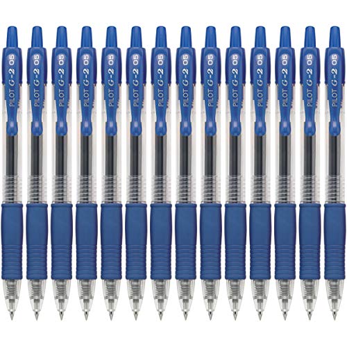 Pilot, G2 Premium Gel Roller Pens, Extra Fine Point 0.5 mm, Pack of 14, Blue - Image 1