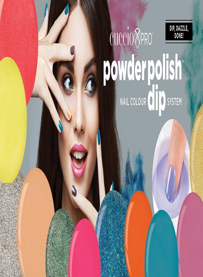 Cuccio Naturale Cuccio Powder Polish - Acrylic Nail Colour Dip System - 45g (1.6oz) Dipping Powder - Ruby Red Glitter - Image 2