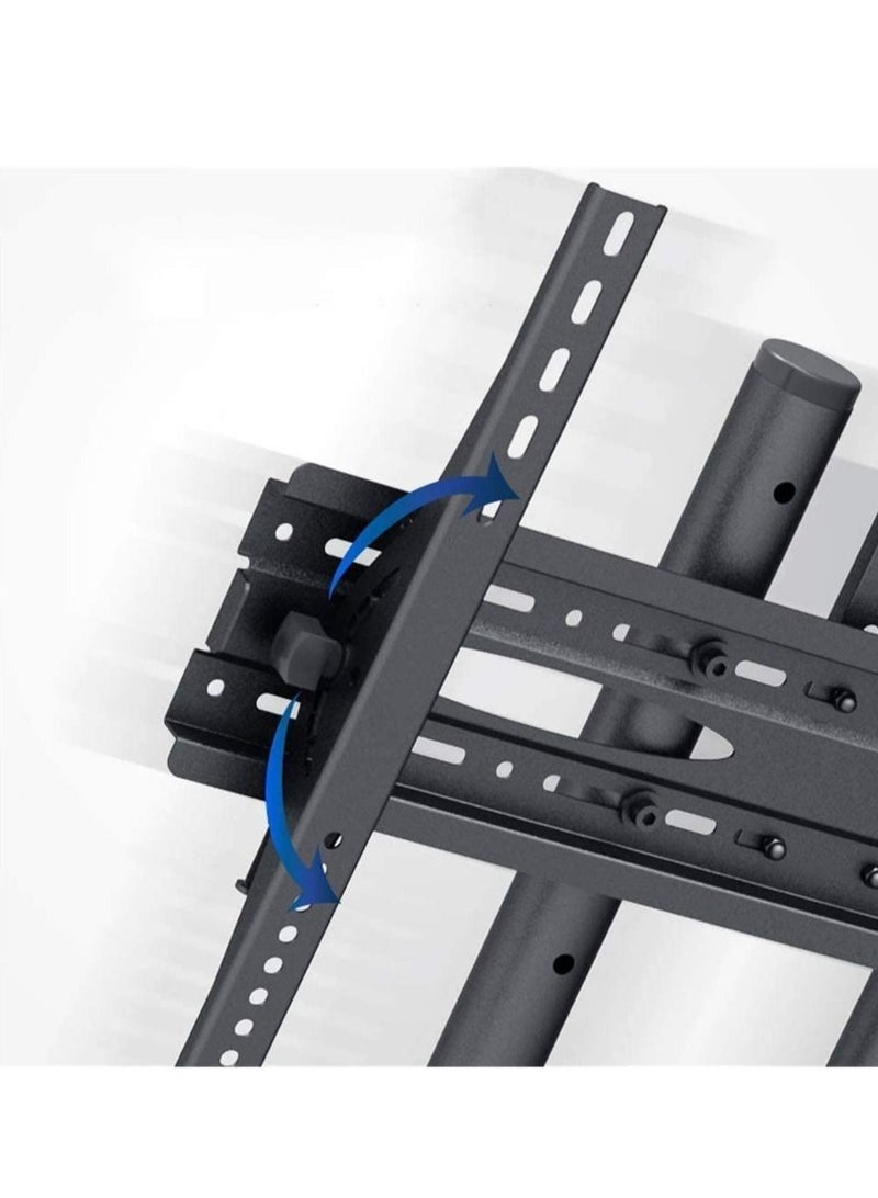 TV Cart Mobile, Height Ajustable TV Stand Mobile No-slip Floor Stand Mount for 32"-70" HDR & LCD TV Screens, Black - Image 5