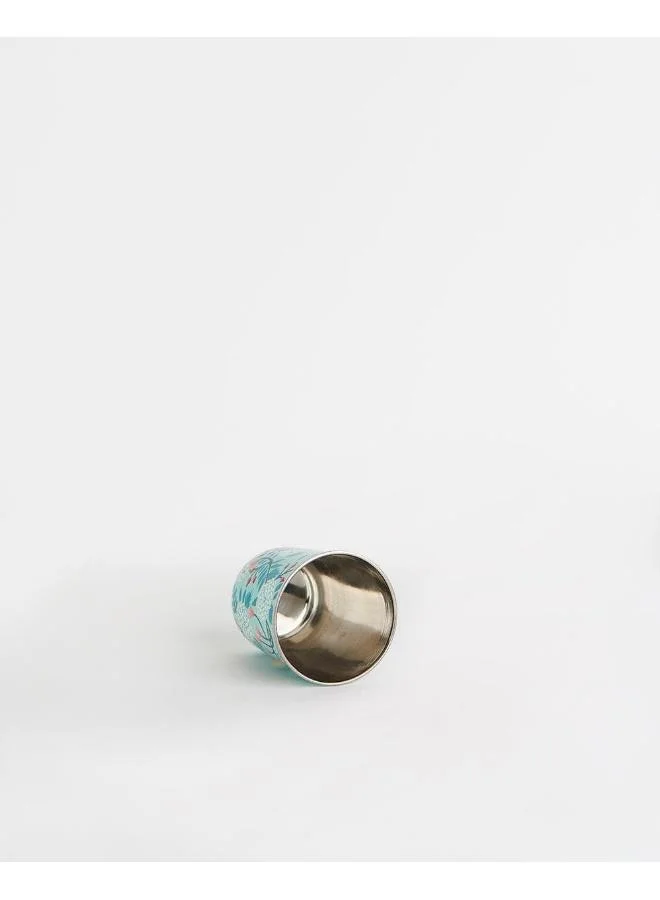 Chumbak  Blue Floral Steel Tumbler Small  | Best Price UAE